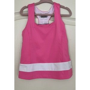 Fila Tennis Little Girl’s Hot Pink White Top Shirt Size XXS ages 3 4 EUC